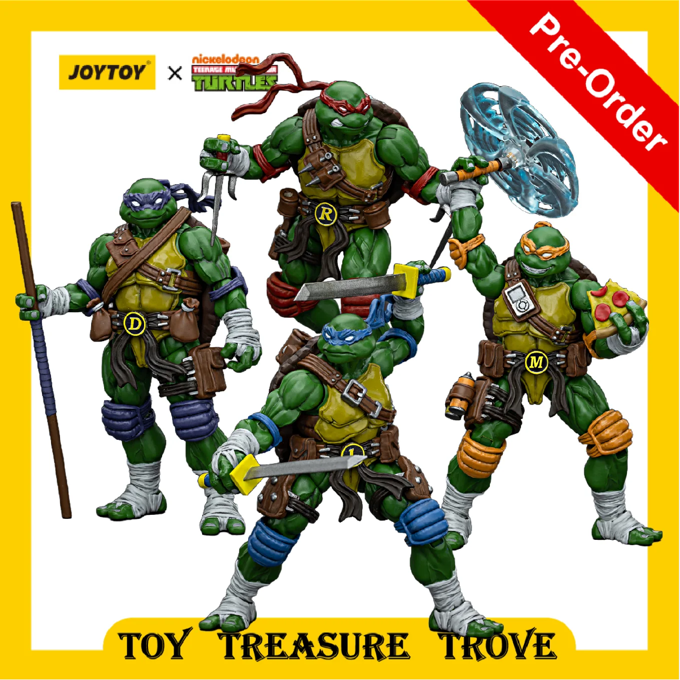 

[предварительный заказ] Фигурка JOYTOY 1/18 TMNT Микеланджело Донателлоло Леонардо Рафаэль Коллекция игрушек Модель в подарок