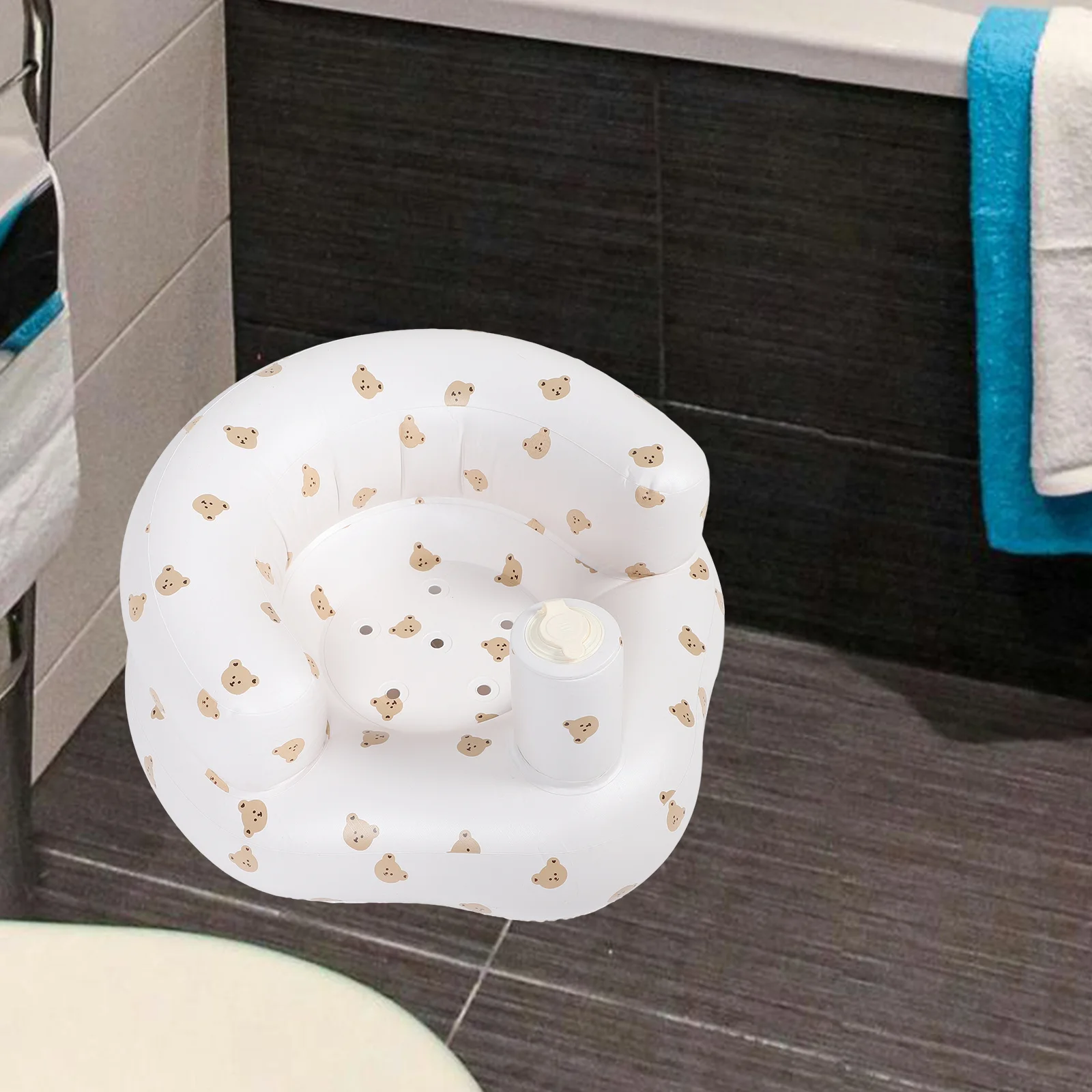 كرسي جلوس للأطفال قابل للنفخ مع مضخة هواء مدمجة سريعة النفخ للاستخدام المنزلي والتخييم والشاطئ متعدد الوظائف للرضع