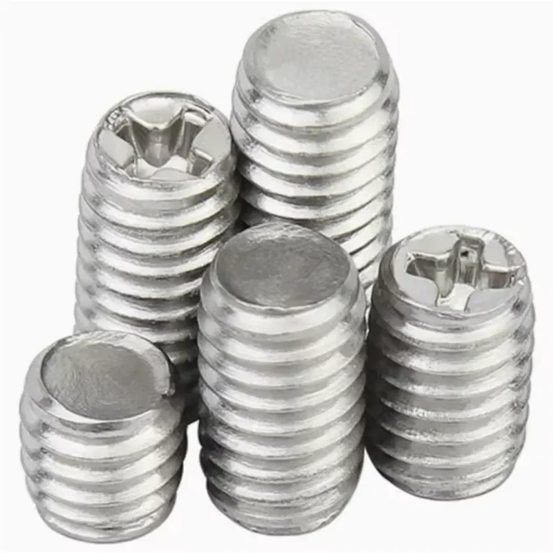 Stainless Steel Phillips Head Set Screw, Flat End Machine Screw, Stop Screw, Headless Set Screw