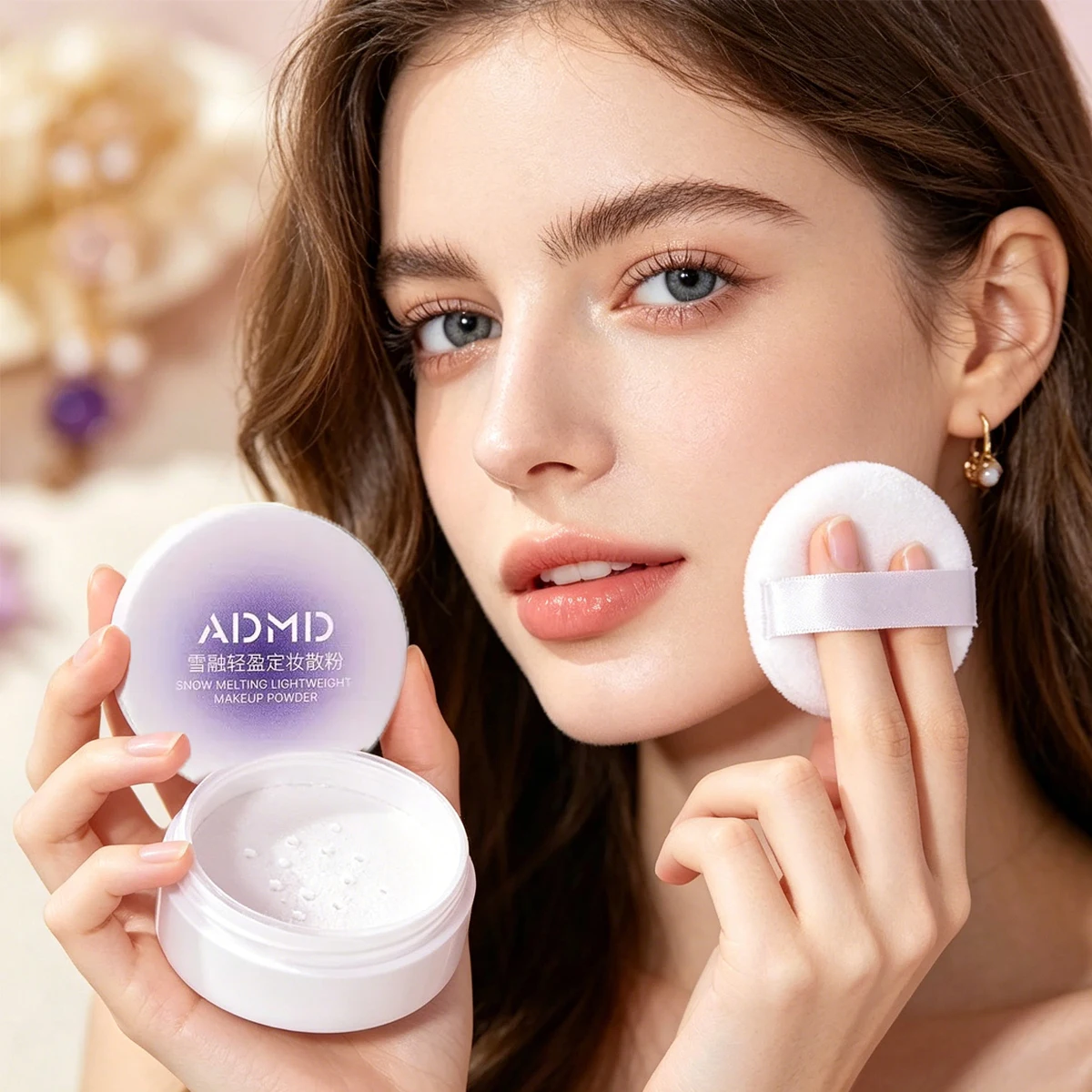 Lightweight Setting Powder, Waterproof and Sweat Resistant, Long-Lasting, Refreshing and Oil Controlling, Natural Makeup Effect