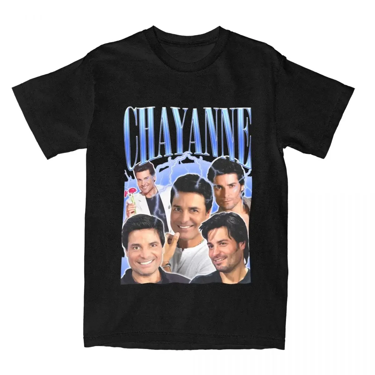 Chayanne Puerto Rican Latin Pop Singer Men's T Shirt Hipster Tee Shirt Short Sleeve Crewneck T-Shirt Cotton Unique Clothes