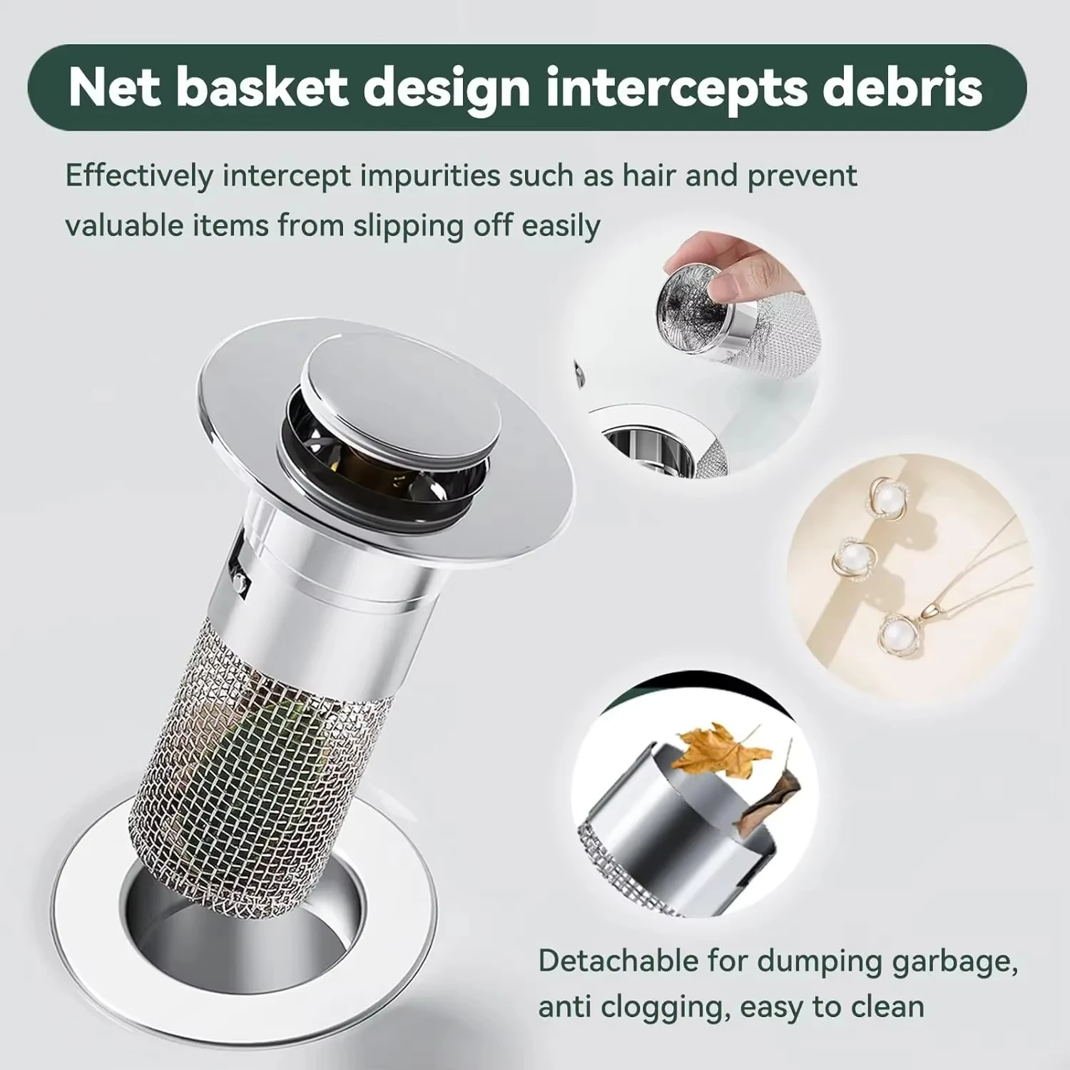 1/2PCS Sink Drains Filter Bathroom Pop-Up Sink Filter Plug Stopper Wash Basin Hair Catcher Strainer Stopper Kitchen Accessories