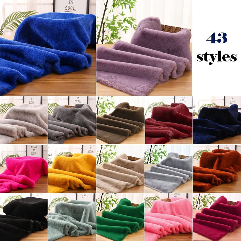 

Плюшевая ткань из искусственного меха кролика/лисы, утолщенная, для рукоделия, шитья, косплея, игрушек, фурсюта, костюмов животных, кукольных пальто