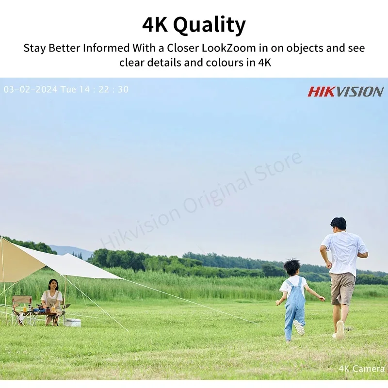 Hikvision 8MP 4K Panorama ColorVu Fixed Bullet Netzwerkkamera, unterstützt Licht und Audioalarm, Bewegungserkennung DS-2CD3T87G2P-LSU/SL
