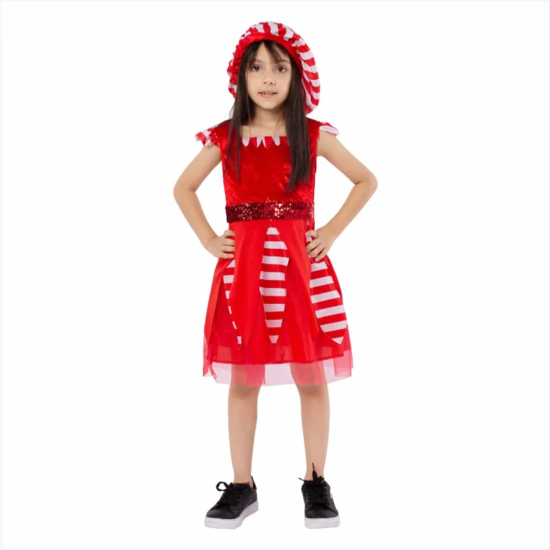 Christmas Elf Cosplay Costumes Kids Xmas Party Outfits Children Santa Claus COS School Party Stage Performance Dress Boys Girls