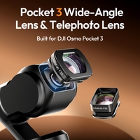 Ulanzi F35 Pocket 3 Wide-Angle Lens / Telephoto Lens for DJI Osmo Pocket 3 Magnetic Photograph Attachment Quick Installation