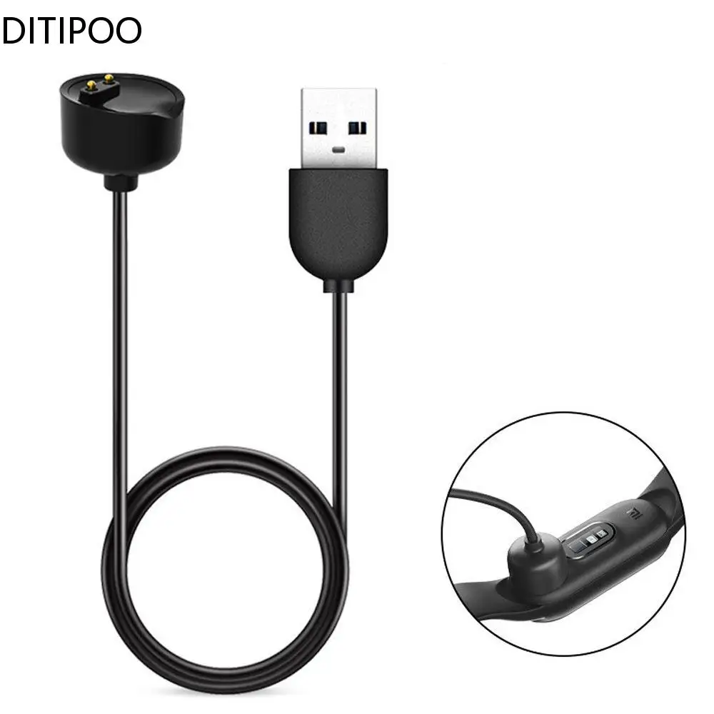 USB Charger Cable For MI Band6 / 5 Portable Power Magnetic Charging Cable For Xiaomi Mi Band 5 / 6 Smart Watch Accessories