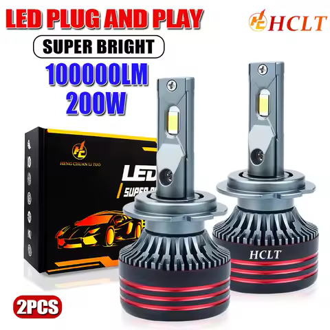 H7 H4 LED Plug And Play Bulbs 100000LM Wireless Plug And Play H11 H8 H9 9005 9006 HB3 HB4 CANBUS Led Lights for Car 6000k 12V