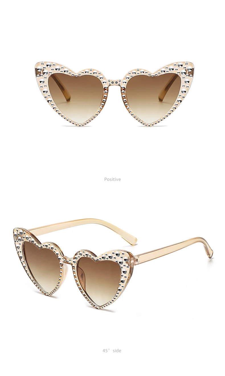 2024 Kinder New Love Diamantbesetzte Sonnenbrille Ins Baby Trend Sonnenbrille Sonnenschutzbrille – Detail 12