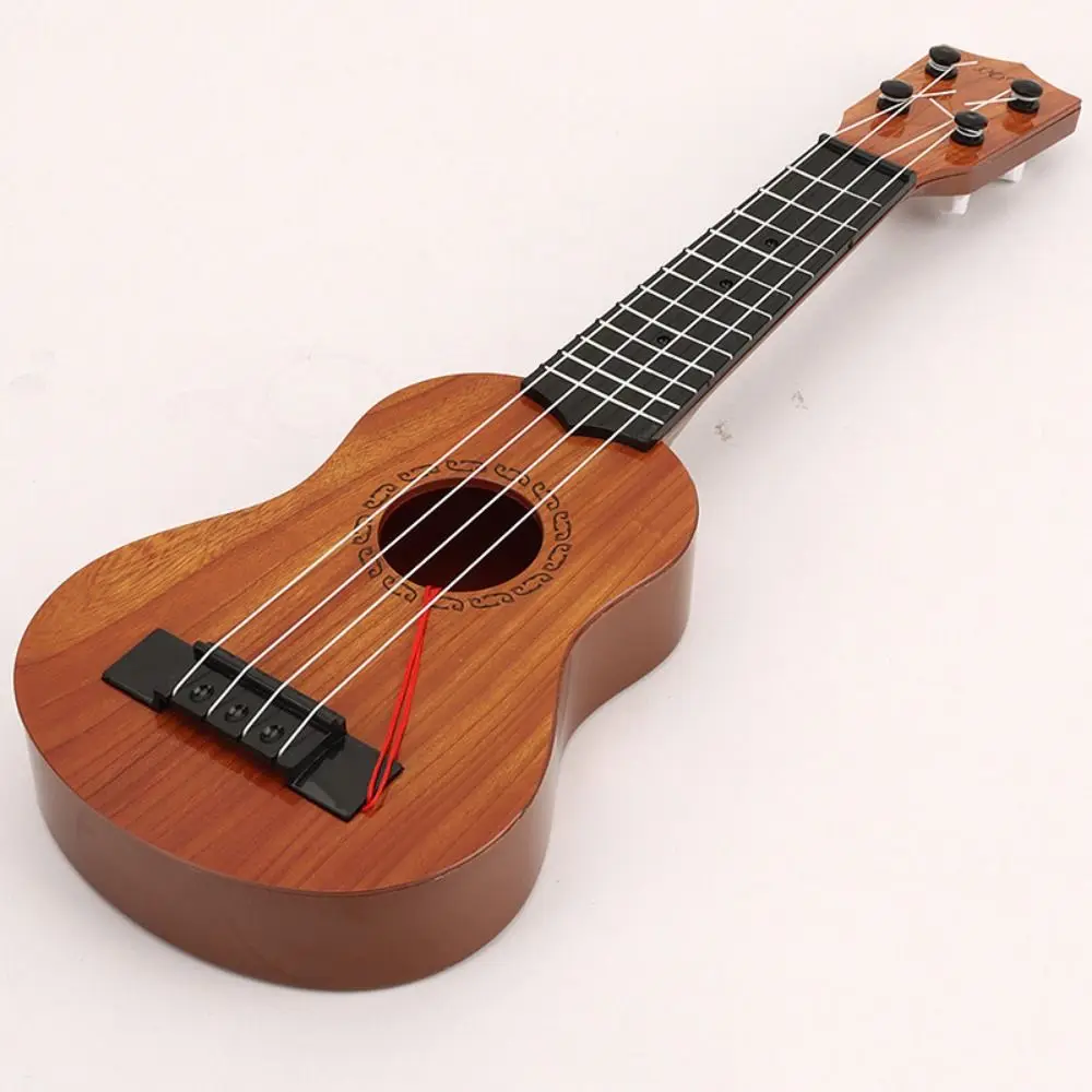 Ukulele 4-strunowe Instrument Muzyczny Regulowany Gałka Strunowa Yukrili Zabawki Symulacja Ukulele Klasyczne Ukulele Możliwość Graowania Mała Gitara