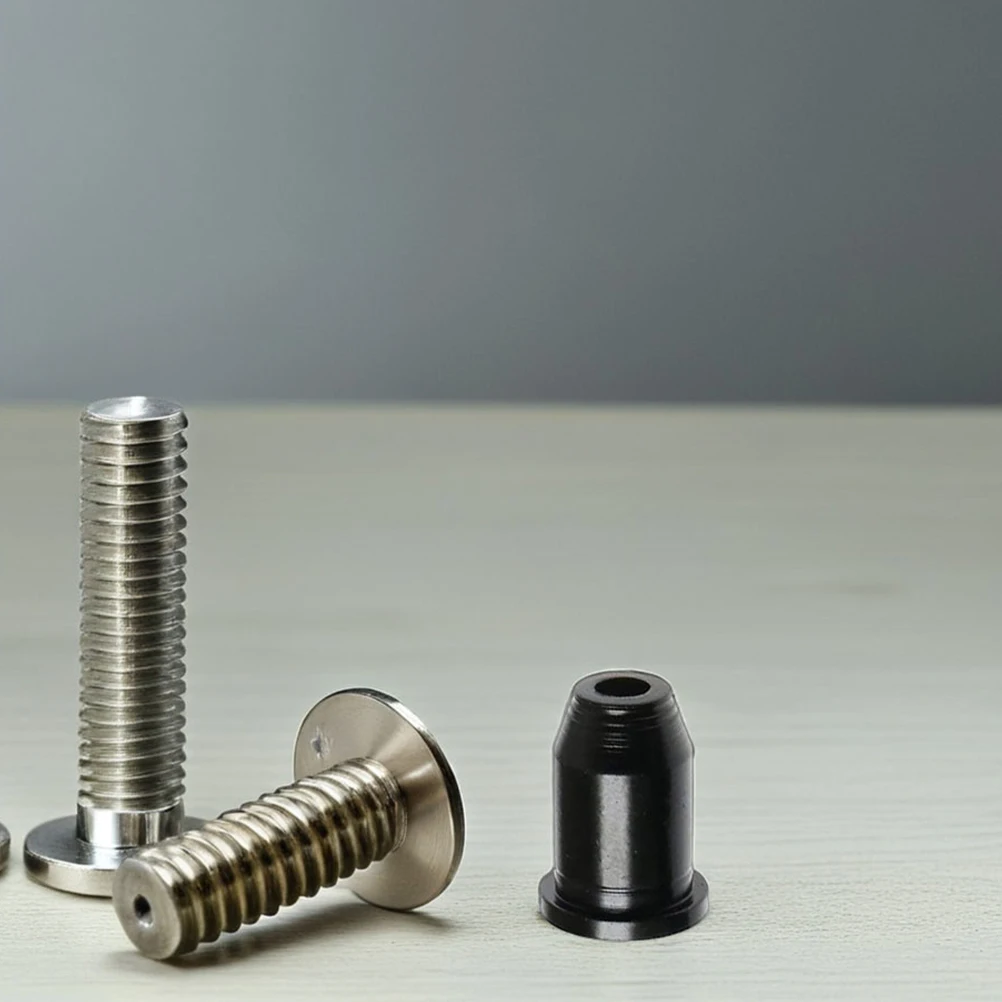 

12Pcs Black Electric Guitar String Ferrules Through-Body Mounts for Secure String Lock Guitar Hardware Parts Mounting Ferrules