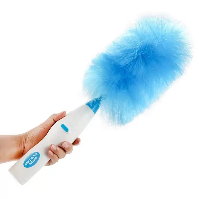 360 ° แปรงฝุ่นแบบหมุนได้ปรับไฟฟ้า Spin Duster Feather แปรงฝุ่นเครื่องดูดฝุ่นหน้าต่างแปรงทําความสะอาดในครัวเรือนเครื่องมือ