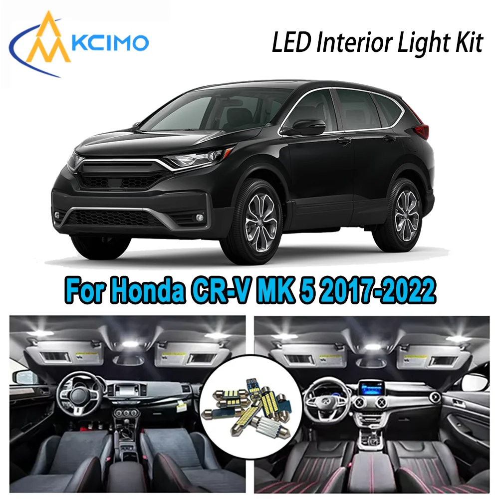 

Высококачественный светодиодный комплект для интерьера для Honda CR-V MK 5 2017-2022 2018 2019 2020 Премиум без ошибок купольная карта багажника автомобильные лампы