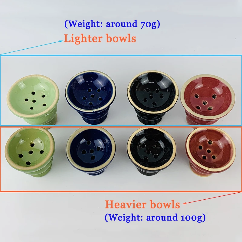 White Small Flavor Holder Yellow Hookah Bowl Brown Shisha Cup Multi Hole Hookha Pot Blue Tobacco Burner Green Water Smoking Head