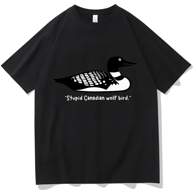 Heated Rivalry T-Shirt Stupid Canadian Wolf Bird T-Shirts Funny Meme Unisex Fashion Short Sleeve Graphic Shirt Aesthetic Clothes