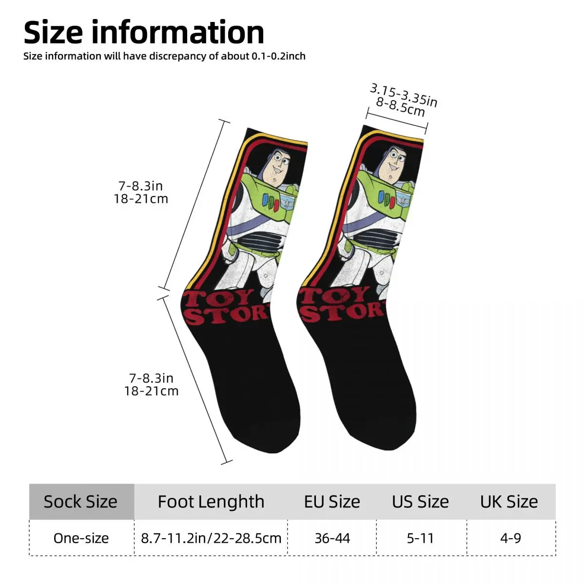 Girl Cute Socks Toy Story Buzz Lightyear Woody Buds Merch Comfortable Dress Socks Suit For All Season