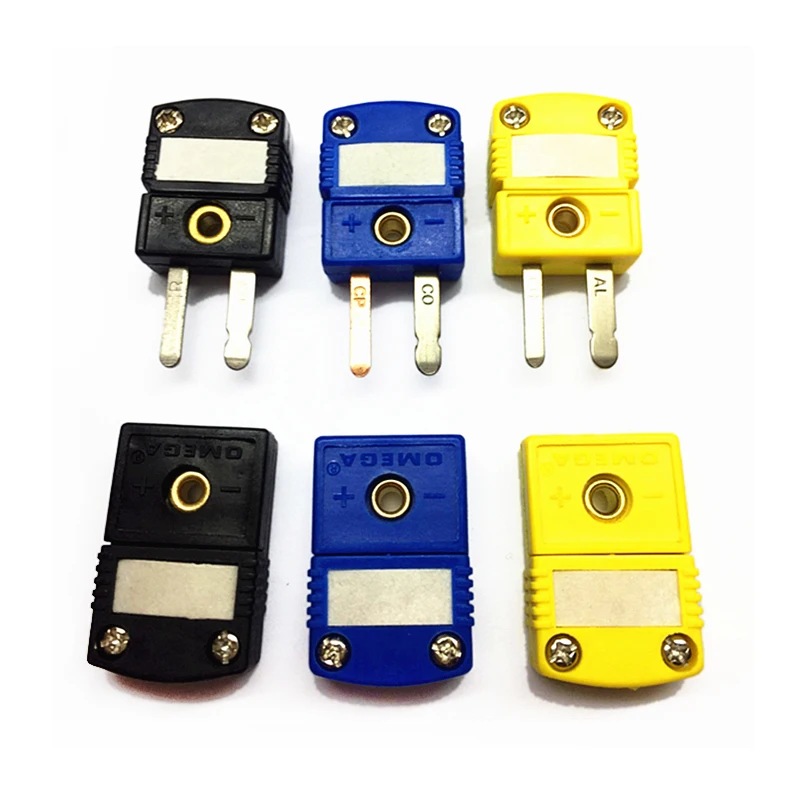 K T J Type Male/Female Mini Connectors Plug Thermocouple Temperature Male K Type Sensors Socket Connector Plug Connector
