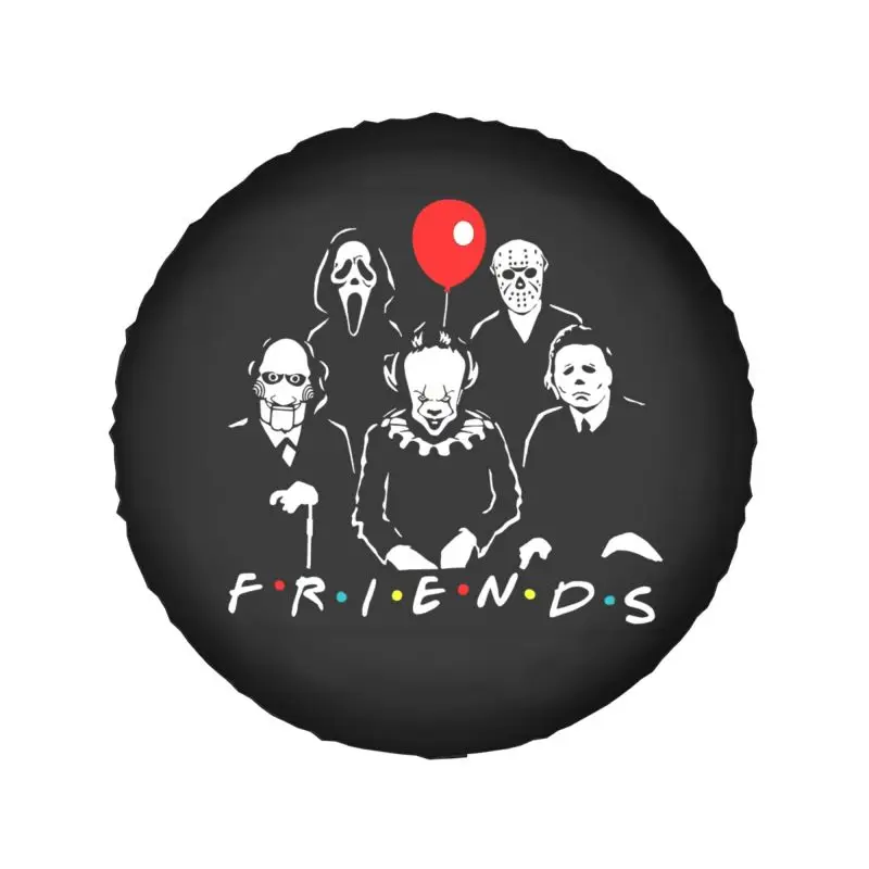 Horror Movie Character Friends Spare Tire Cover for Toyota Land Cruiser Prado 4WD 4x4 Car Wheel Protector 14