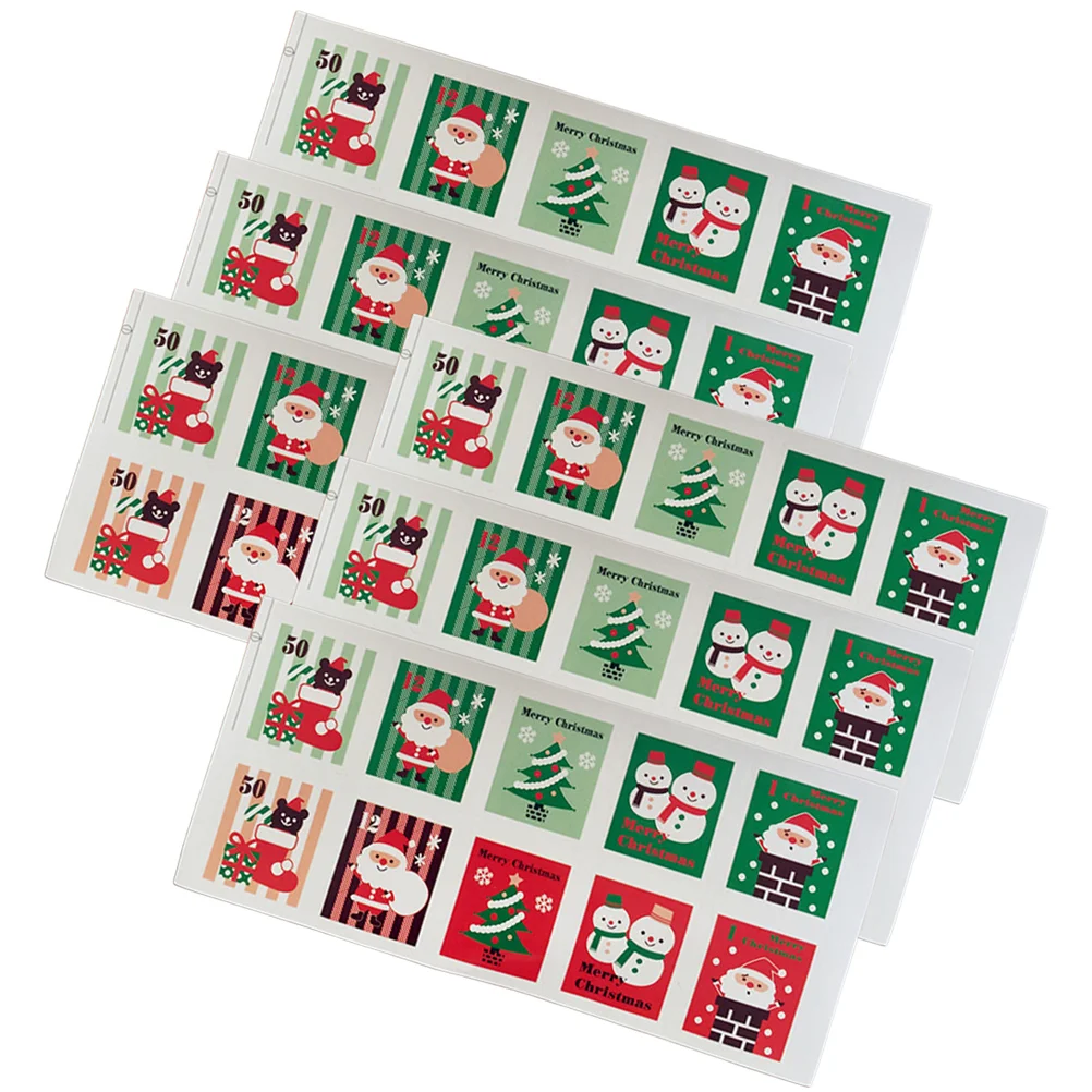 

6 Sheets Residue-free Stickers Christmas for Kids Seal Festival Presents Tags Gifts