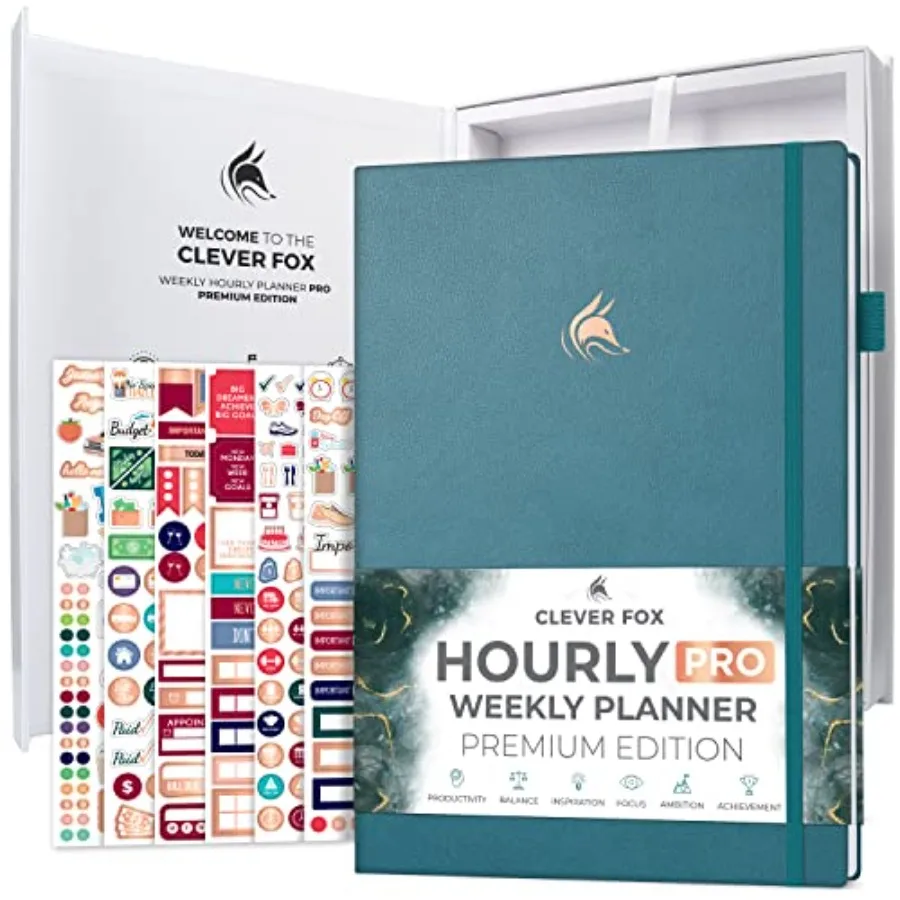 

Hourly Planner PRO Premium Undated Schedule Planner with Daily Time Slots Personal Organizer Notebook for Time Management Weekl