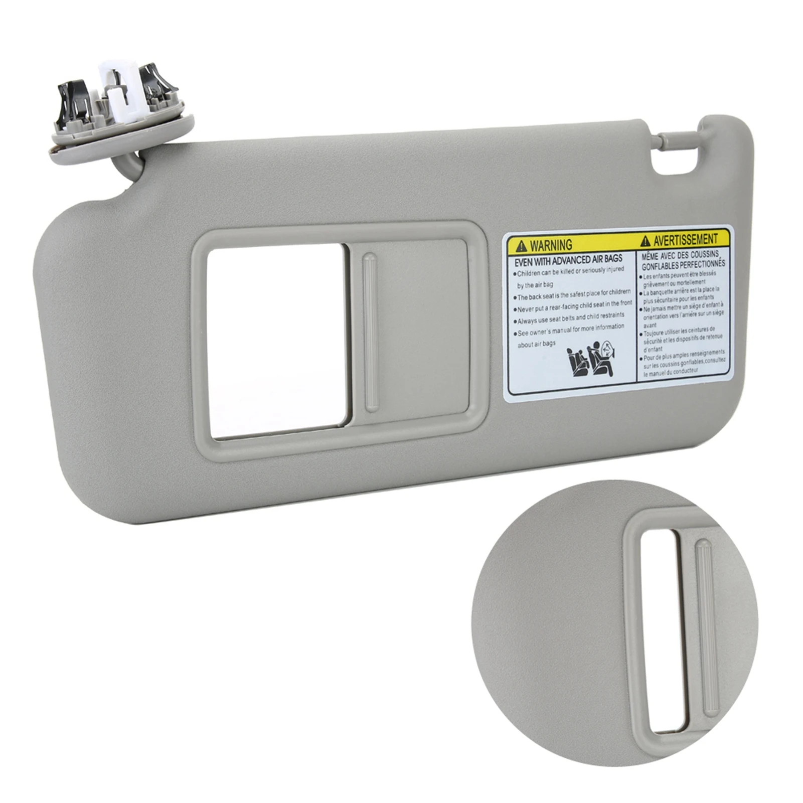 مظلة نافذة السيارة اليسرى حاجب من الشمس لجانب السائق الأيسر 74320‐42501‐B2 مناسب لـ RAV4 2006‐2009 رمادي