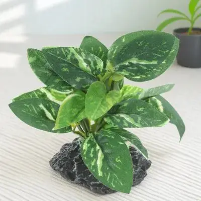 

For Fish Tank Aquatic Safe Plastic Realistic Fake Aquarium Plants Decorations Small Compact Non-Fading Waterproof