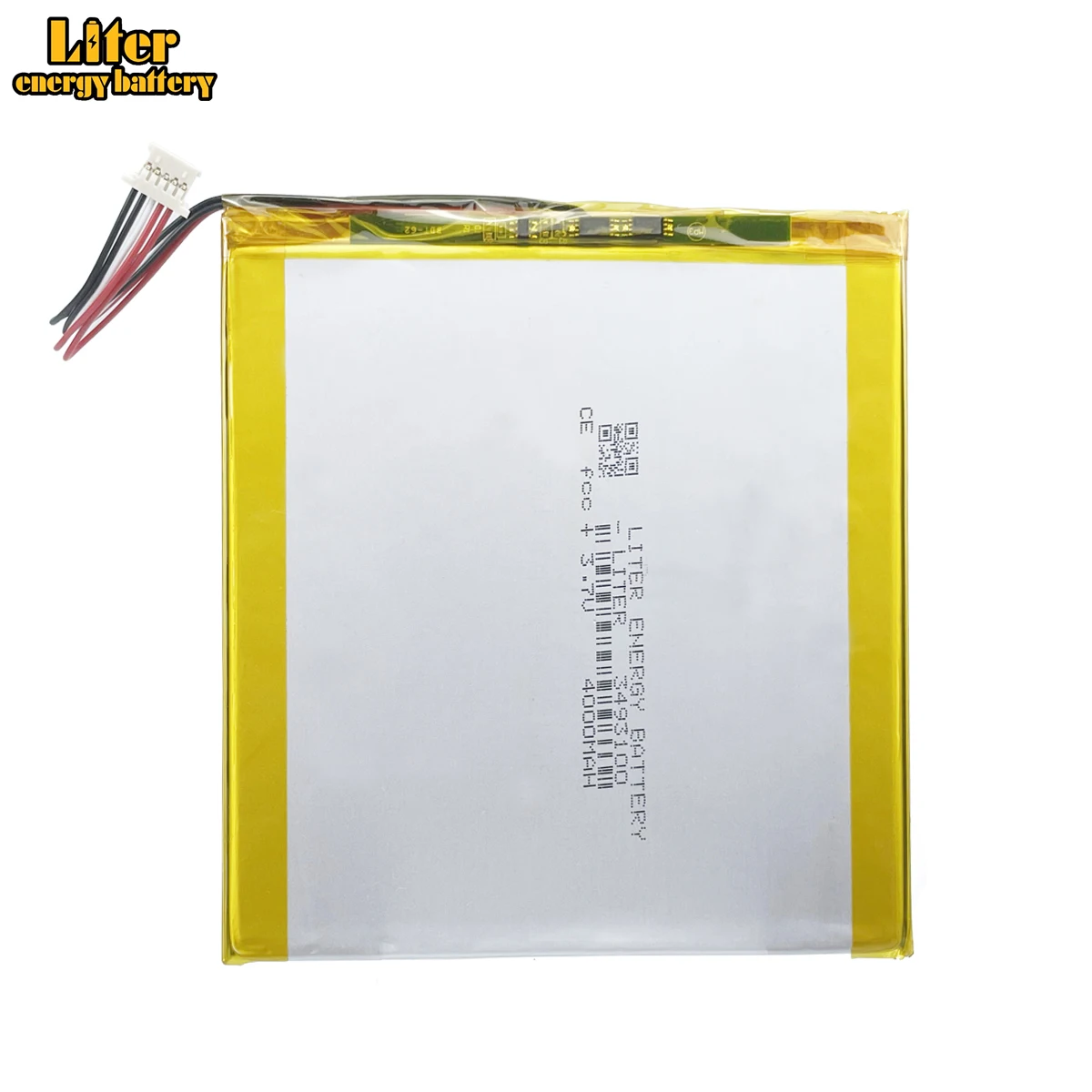 1.0MM 5pin connector 3.7 V 3493100 3595100 4000mah Rechargeable lipo battery li ion polymer lithium battery Tablet PC Battery