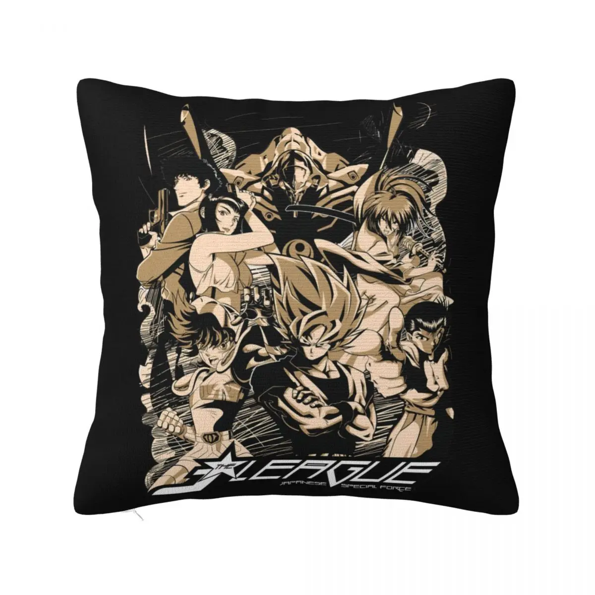 Design Retro Japanese Anime Saint Seiya Cowboy Bebop Himura Kenshin Yuyu Hakusho Classic C Pillow Case