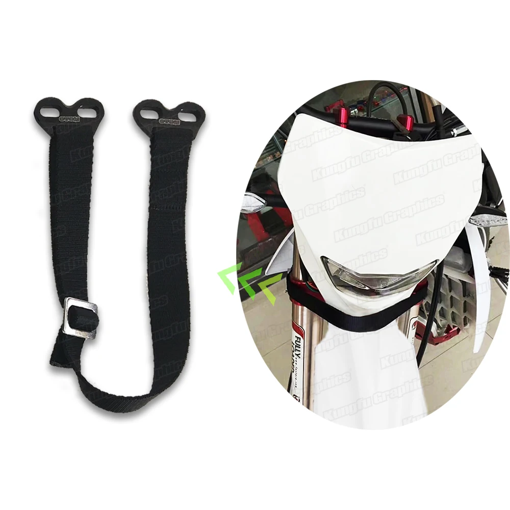 JY Racing Universal Front Strap Dirt Bike Pull Sling Belt for Motocross Off-Road Bikes Aprilia Husaberg Beta SWM Black