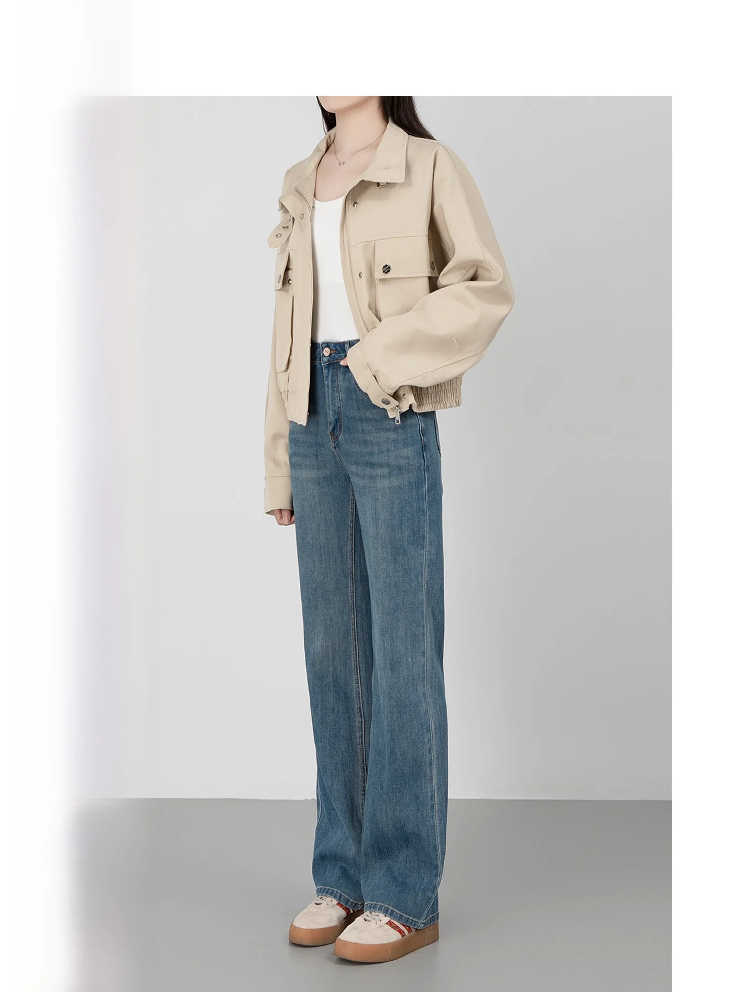 

Wavy Egg Design ort Спецодежда Jaet Женское универсальное пальто с американским воротником в стиле ретро Autumn Faion Ladies Premium ort Outer...