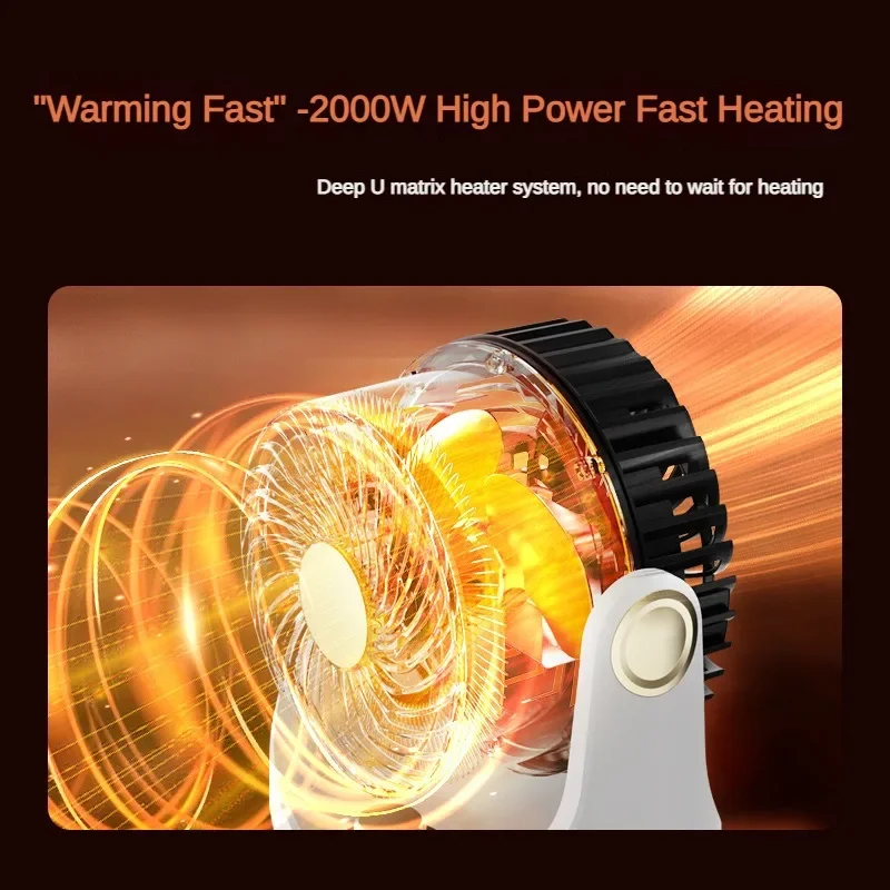 Household electric heating fan, small solar energy saving, small electric heating oven, hot air hair dryer, fast heating