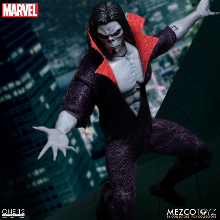 Mezco 1/12 Men Soldier Morbius The Living Vampire The Amazing Spider-Man Anti-Hero Full Set 6Inch Action Figure Body Model