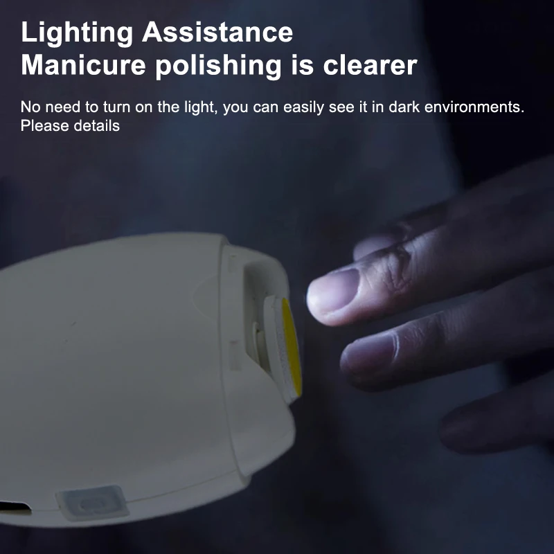 새로운 아기 손톱 트리머 전기 휴대용 손톱 커터 휴대용 안티 슬링 손톱깎이 3 조절 가능한 네일 파일러