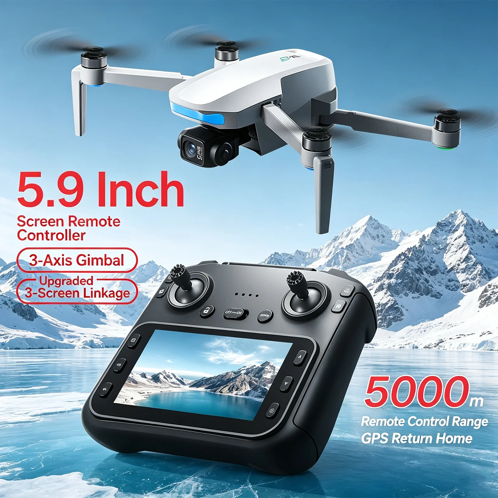 S-X1 MAX GPS Drone 4K Professional HD Camera UAV 3-Axis Gimbal 5G WIFI Transmission Brushless Foldable Remote Control Quadcopter