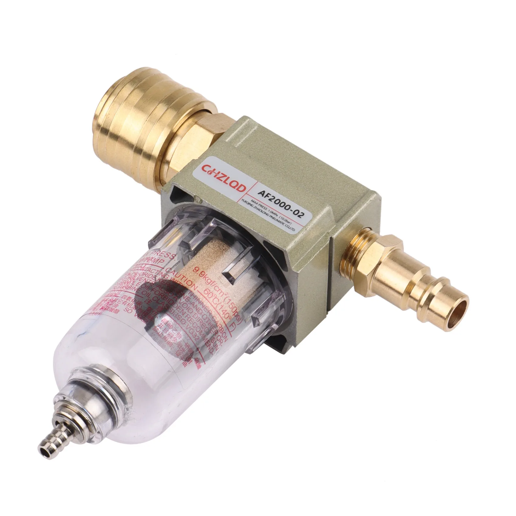 [NEWA08R】 1Pc Durable Oil Water Separator Filter Compressed Air Filter Including 1/4 Inch Quick Coupling For The Compressor Tool