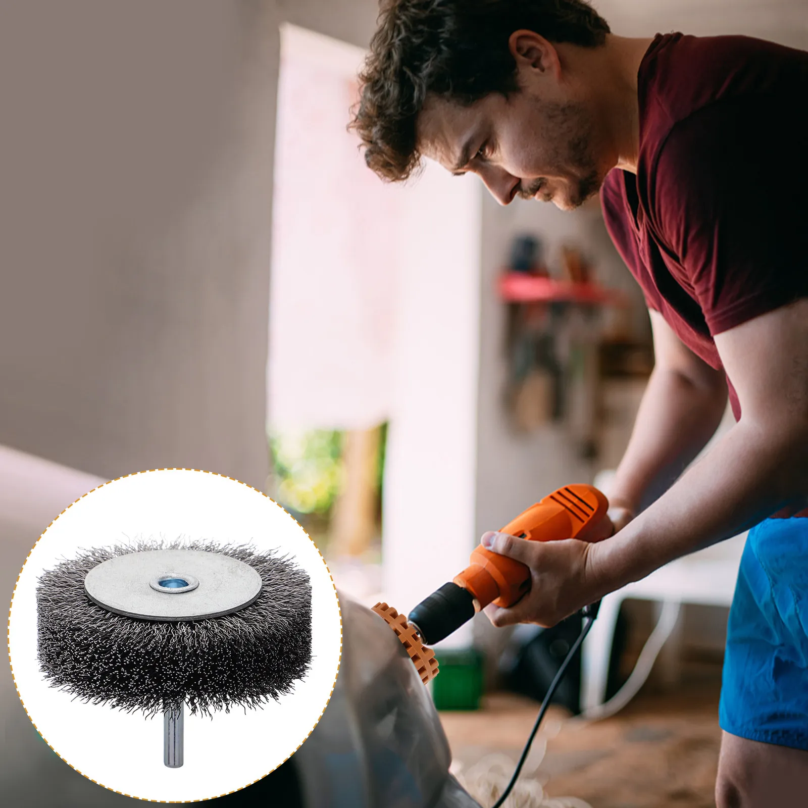 

Щетка-насадка для шлифовальной машины, сверхмощная, для очистки поверхностей, для дрелей и шлифмашин