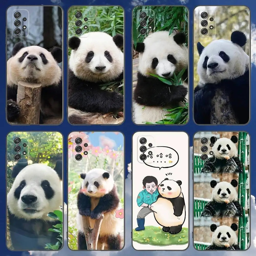 

fubao panda Phone Case For Samsung Galaxy A 91,80,73,72,71,53,52,51,22,5G Shockproof Soft Black Cover