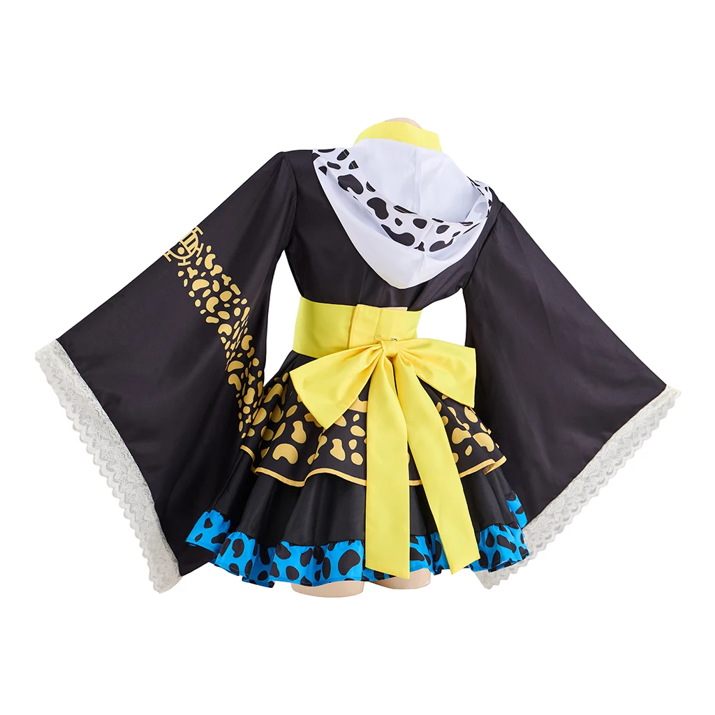 ترافالغار تأثيري القانون زي المرأة فانتازيا ثوب الكيمونو الياباني لوليتا فستان البدلة هالوين كرنفال كوميك كون تمويه الكابتن