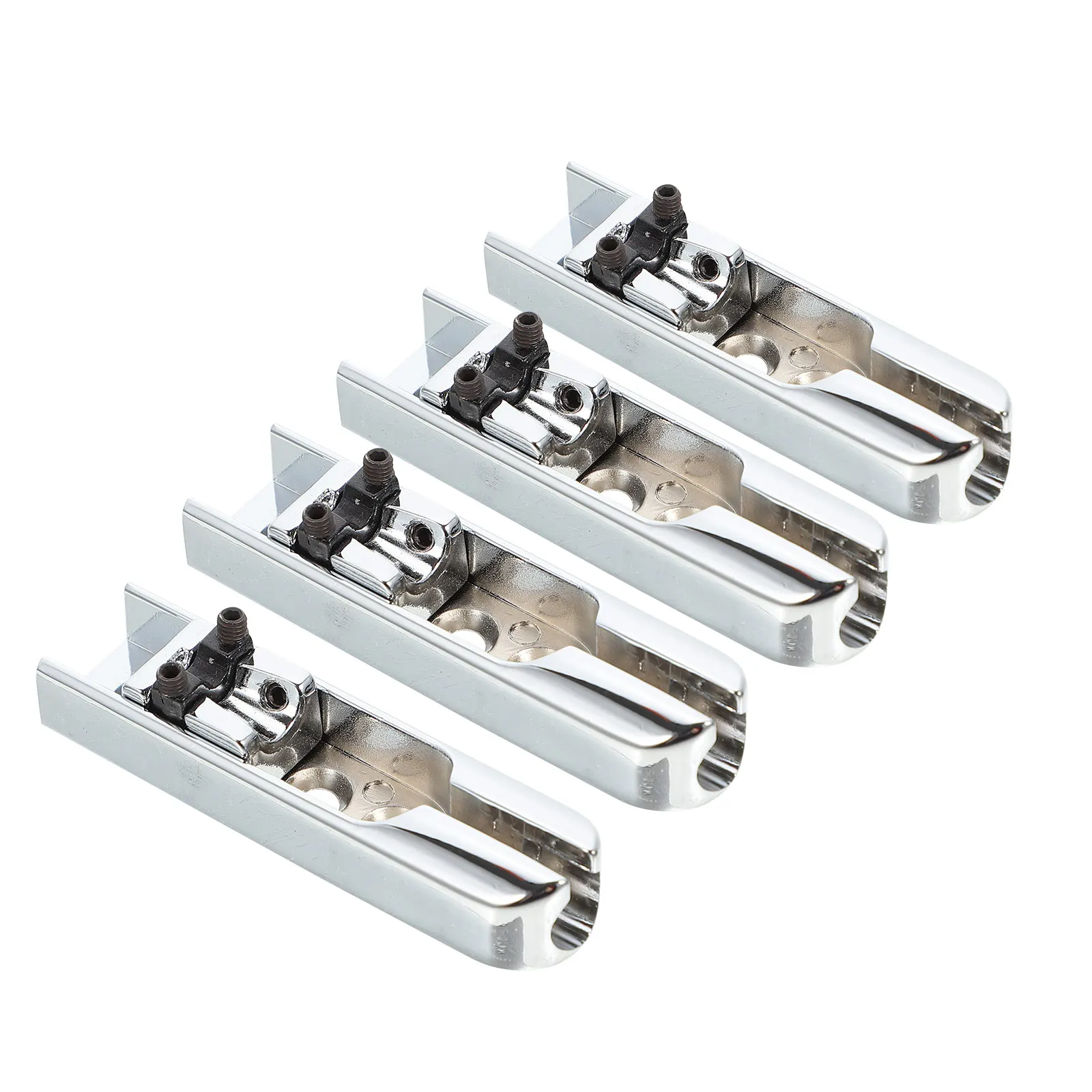 

4 Sets Bass String Bridge Accessories Metal Saddle Guitar Bridges and Saddles Silver Professional