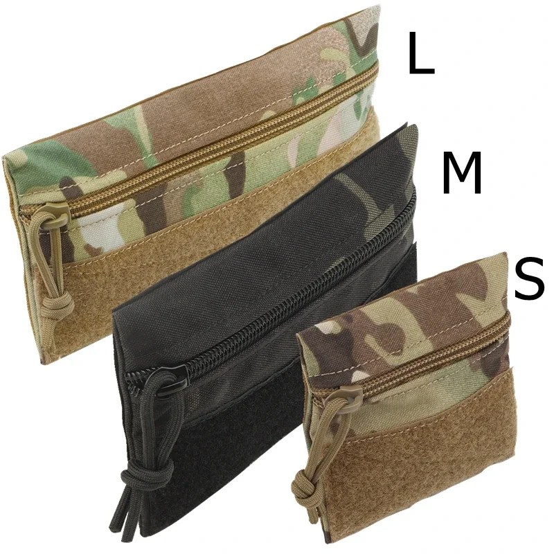 Tactical EDC Pouch Outdoor Candy Bags for MK3 MK4 Hunting Chest Rig Vest Attached Hanging Storage Bag Hunting Vest Pouch-S/M/L