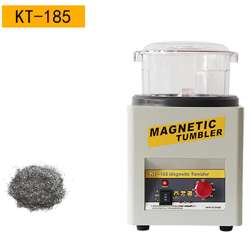 

KT185 Magnetic Grinding Machine, Jewelry Polishing Machine, Forward and Reverse Rotation, Deburring and Chamfering