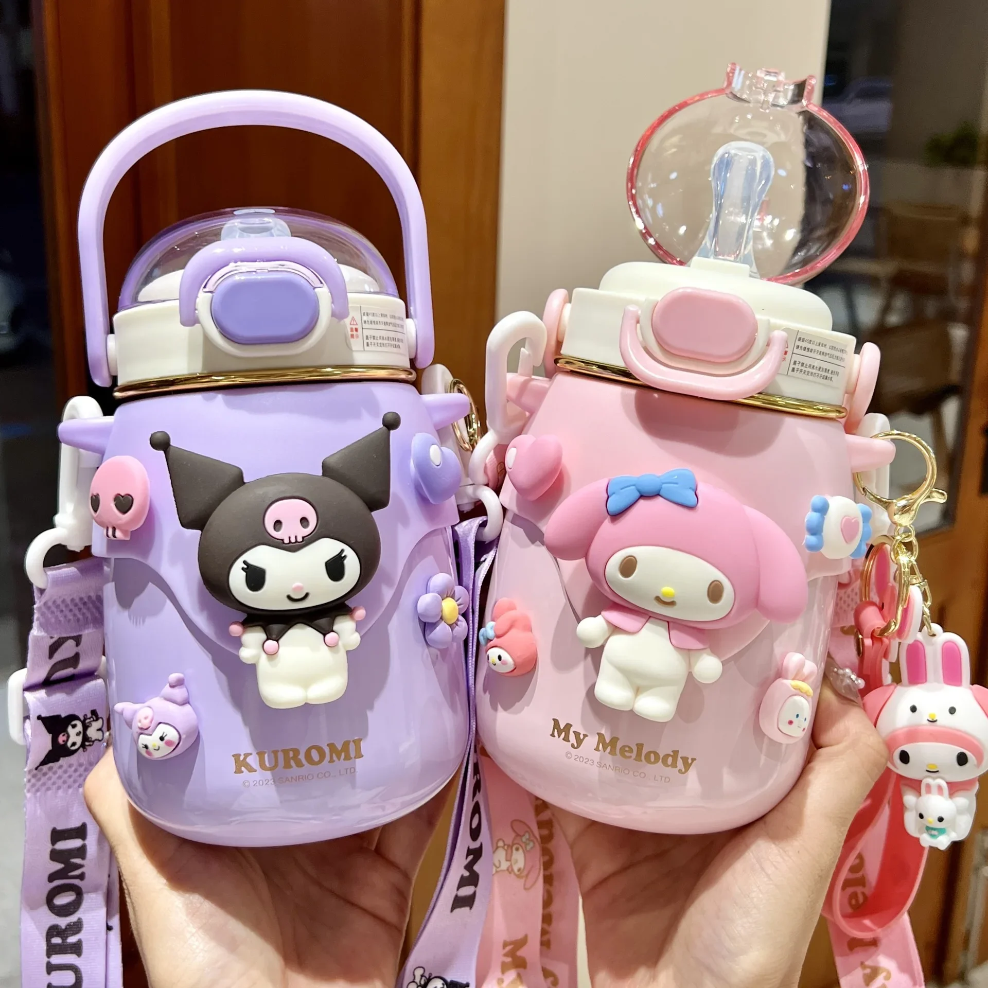 

Melody Sanrio Kuromi Cute Girl Kids 316 Изолированная бутылка для воды из нержавеющей стали для студентов Cinamoroll Kawaii Вакуумная чашка-термос