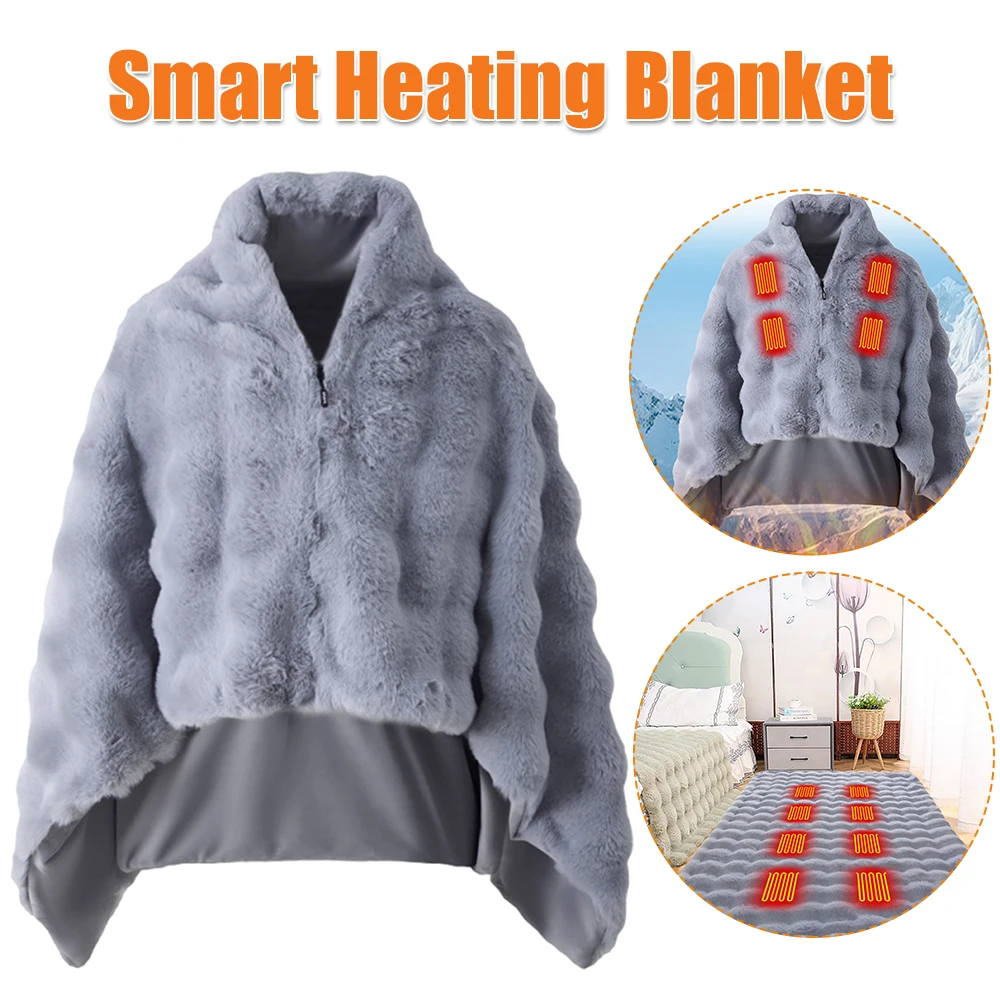 

Electric Blanket with Zipper Thicker Electric Heating Blanket Body Warmer Thermal Mattress Double-Sided for Room Blanket Heated