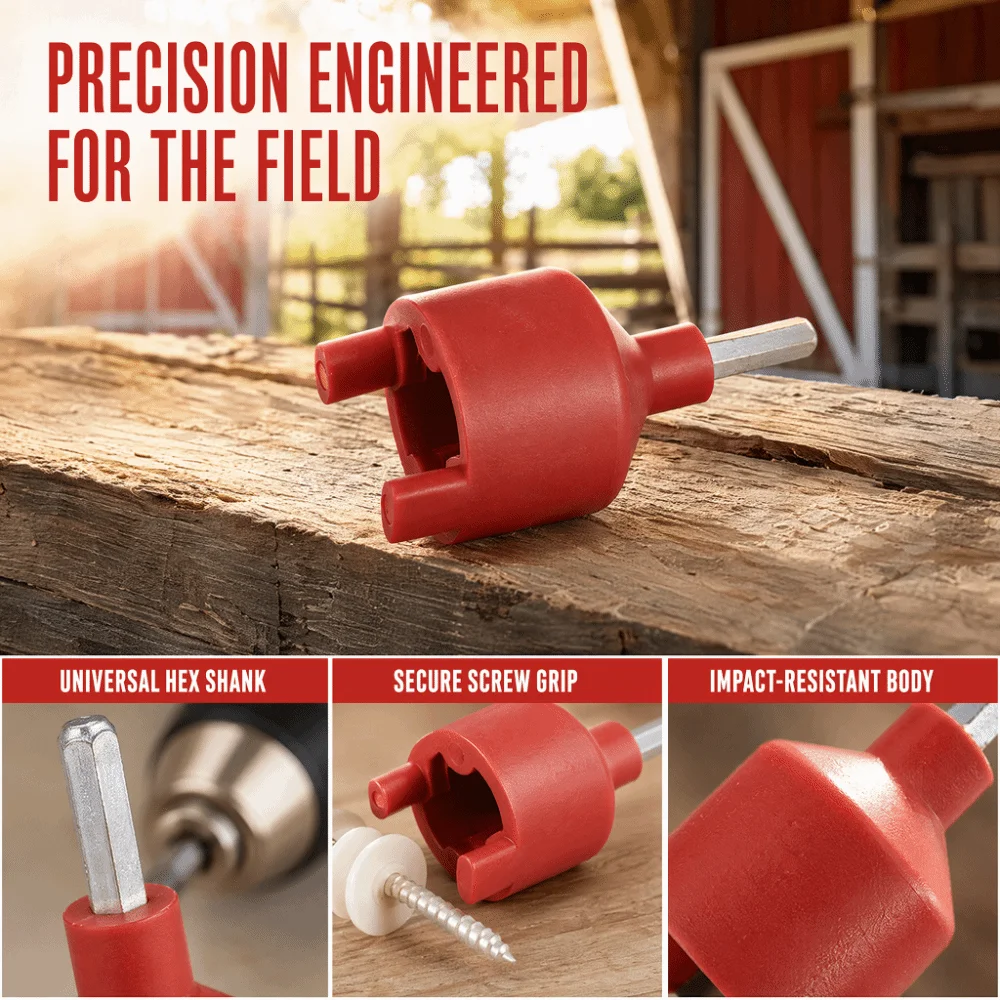 2Pcs Plastic Electric Fence Insulator Durable Red Fence Installation Tool Environmentally Friendly Lightweight view 5