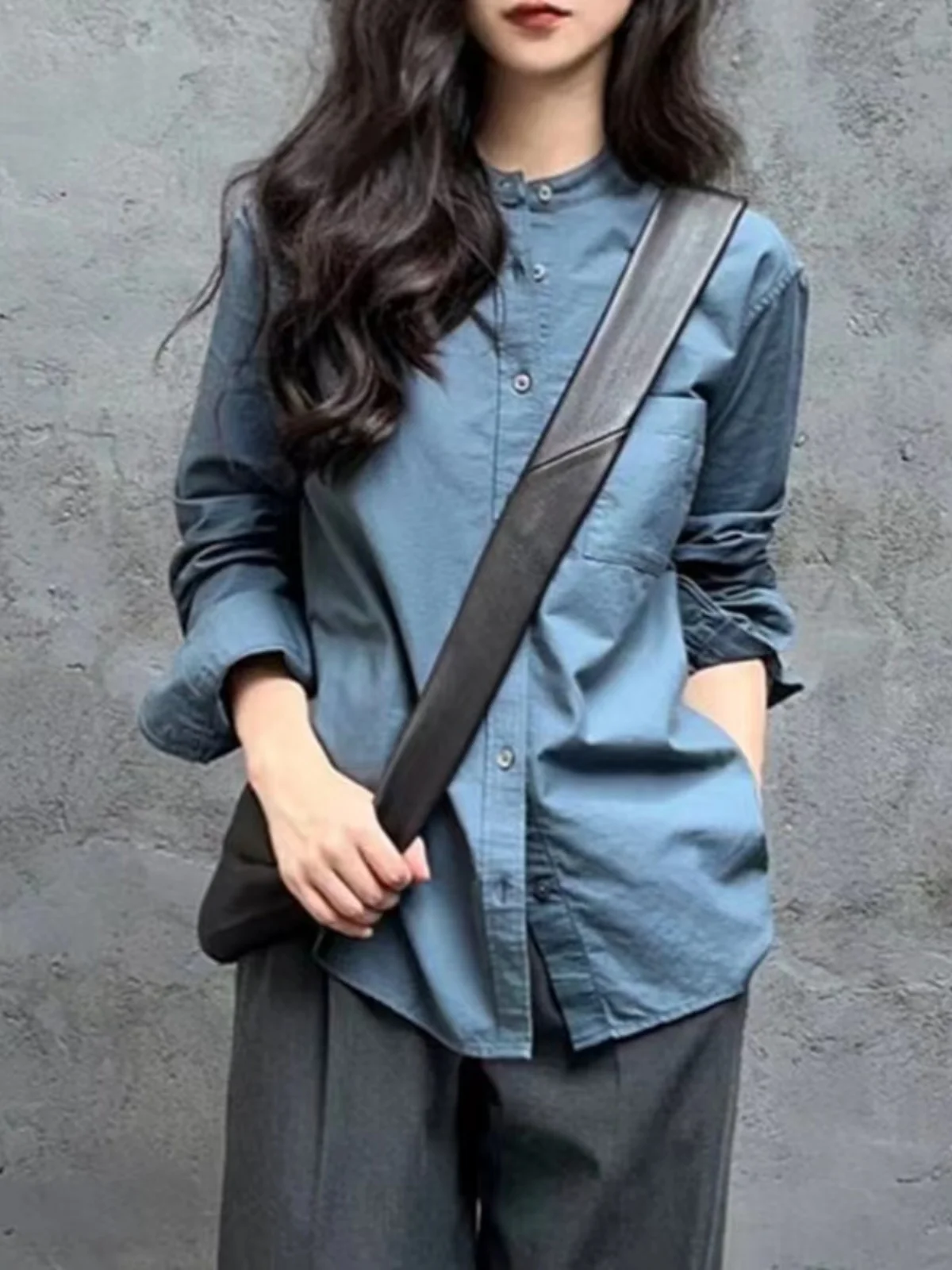 

Длинный све ират в стиле ретро, женский весенне-осенний модный свободный повседневный многослойный топ с воротником на пуговицах для поездок на работу