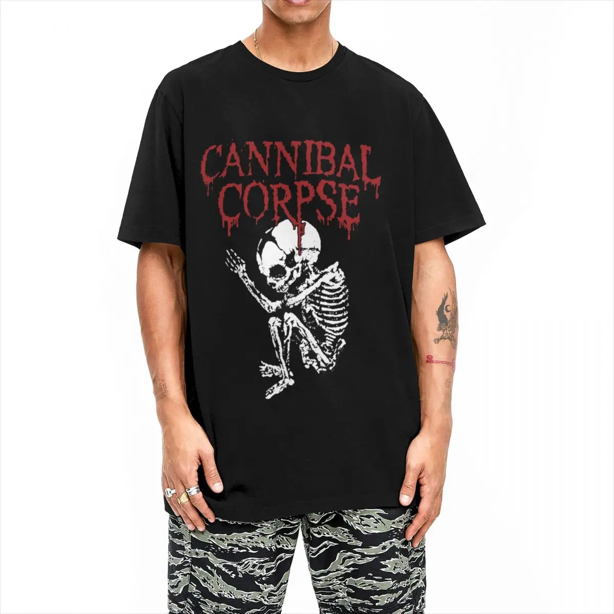 Men Women\'s T-Shirt Cannibal Corpse Metal Merch Awesome 100% Cotton Short Sleeve T Shirts Round Neck Clothes Printed