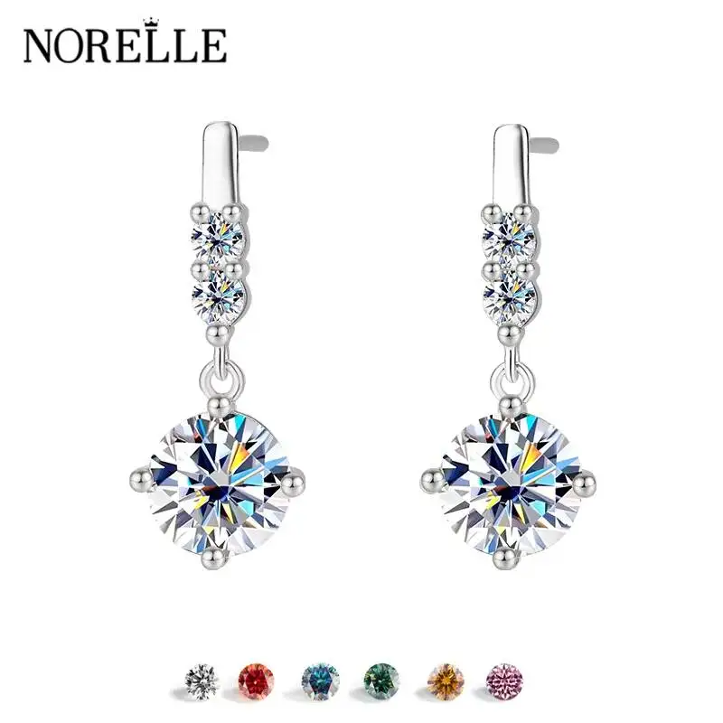 

Factory Wholesale Platinum Plated 925 Silver Luxury Moissanite Pendant Earrings for Women Gifts Fine Jewelry Low MOQ Guaranteed