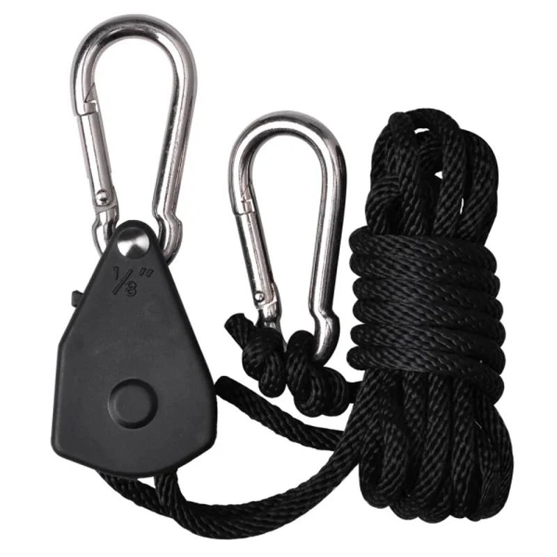 Outdoor Camping Canopy Wind Rope Tent Rope Pulley Adjuster Windproof Rope Buckle Hanging Rope Light Fixture Adjustable Kit