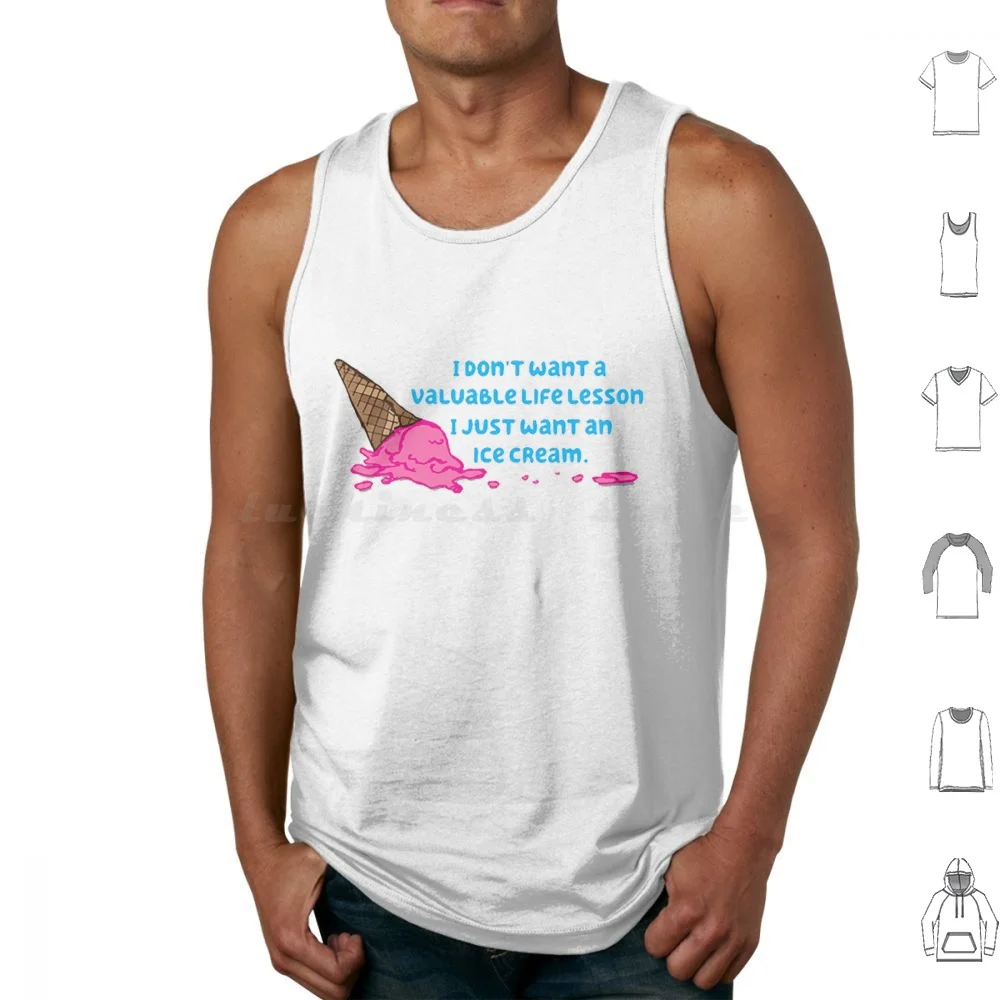 Sólo quiero una helado camisetas sin mangas chaleco sin mangas y Bingo papá dibujos animados Bandit Heeler niños Australia perro chile Heeler azul