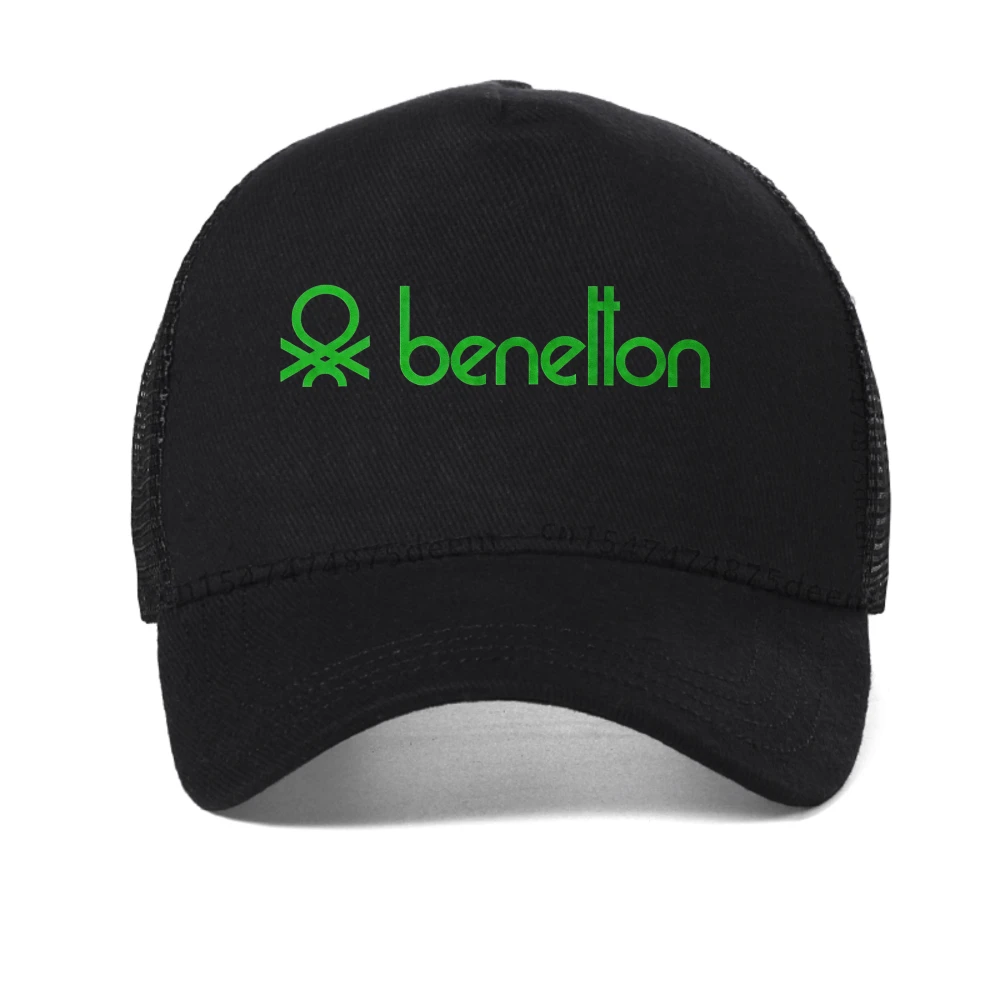 

Benetton letter print baseball cap Man casual cool Trucker hats Summer fashion Breathable sun hat outdoor mesh snapback hats